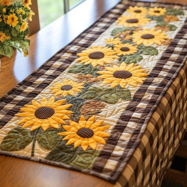 Sunny Charm Quilted Table Runner