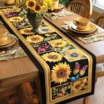 Sunny Horizon Flower Quilted Table Runner