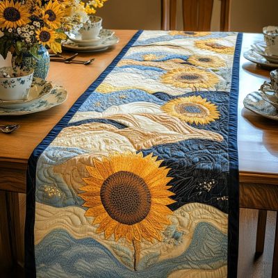 Sunny Meadow Run Quilted Table Runner
