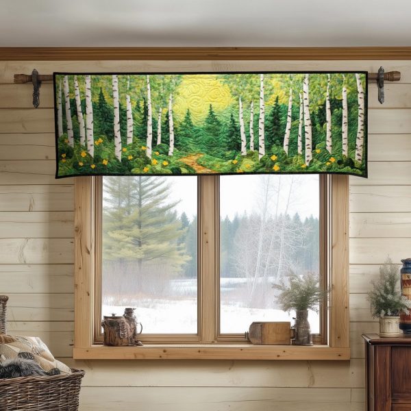 Sunny Pathway Quilted Valance