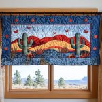 Sunset Cacti Quilted Valance