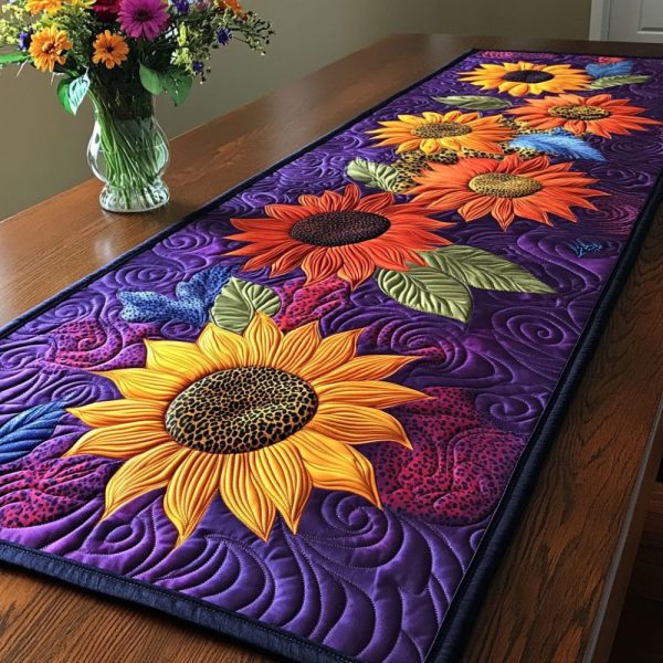Sunset Garden Quilted Table Runner