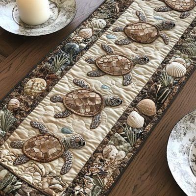 Sunset Glide Quilted Table Runner