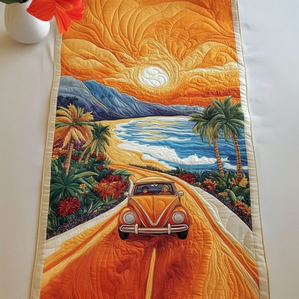 Sunset Journey Quilted Table Runner