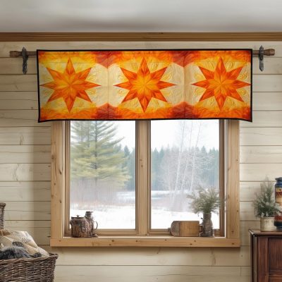 Sunset Starburst Quilted Valance