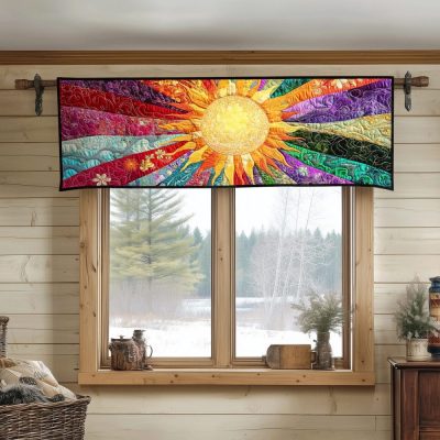 Sunshine Bliss Quilted Valance