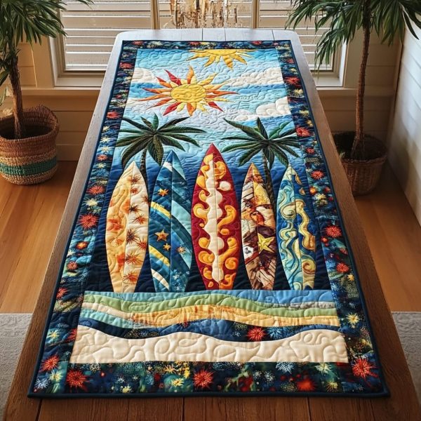 Surfboard Vibes Quilted Table Runner