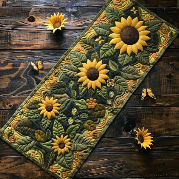 Sweet Sunflowers Quilted Table Runner