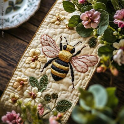 Sweet Swarm Quilted Table Runner