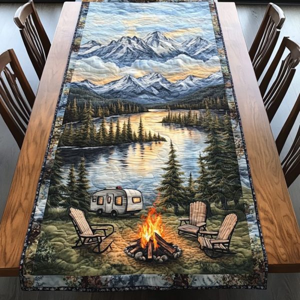 Tent Getaway Quilted Table Runner