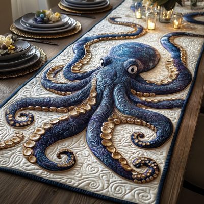 Tentacle Dreams Quilted Table Runner