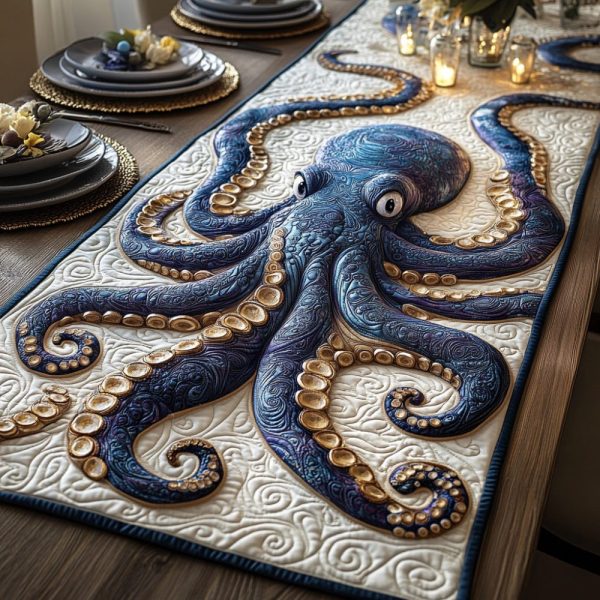 Tentacle Dreams Quilted Table Runner