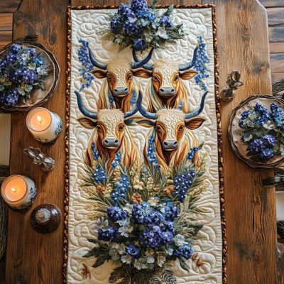 Texas Bloom Quilted Table Runner