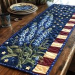 Texas Wild Bluebonnets Quilted Table Runner
