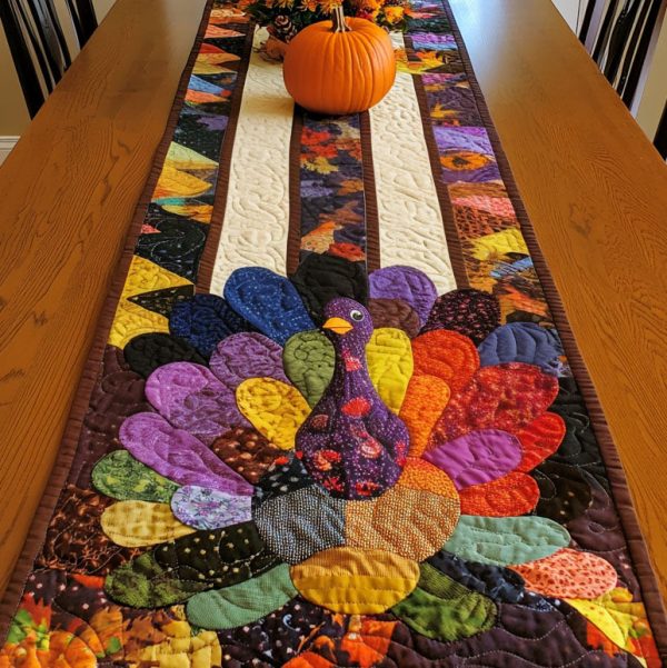 Thanksgiving Charm Quilted Table Runner