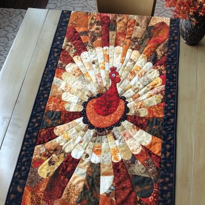 Thanksgiving Turkey Quilted Table Runner