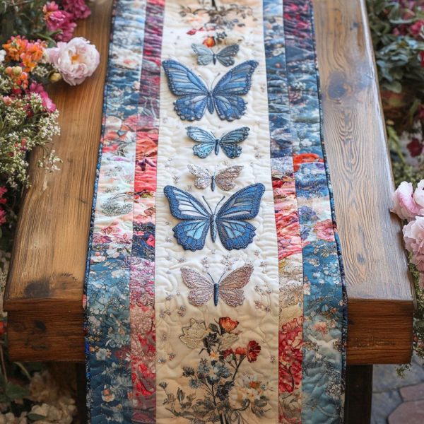 The Butterfly Grove Quilted Table Runner