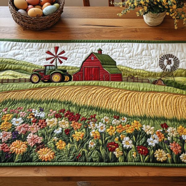 The Flower Farm Quilted Table Runner