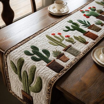 Thorny Treasure Quilted Table Runner