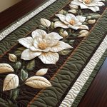 Timeless Magnolia Quilted Table Runner