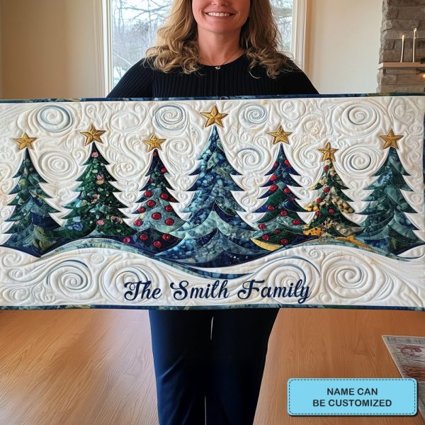 Tinsel Tree Trails Personalized Quilted Table