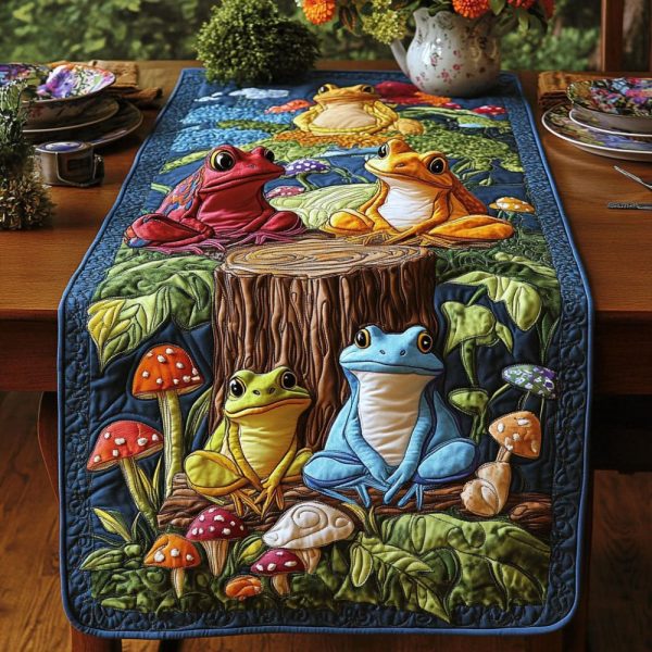 Toadstool Wonderland Quilted Table Runner