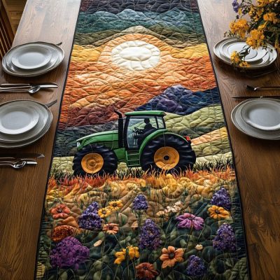 Tractor Life Quilted Table Runner