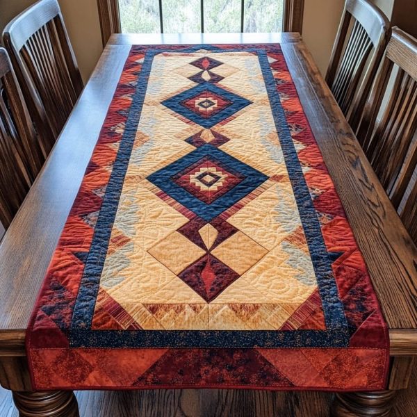 Tribal Echo Quilted Table Runner