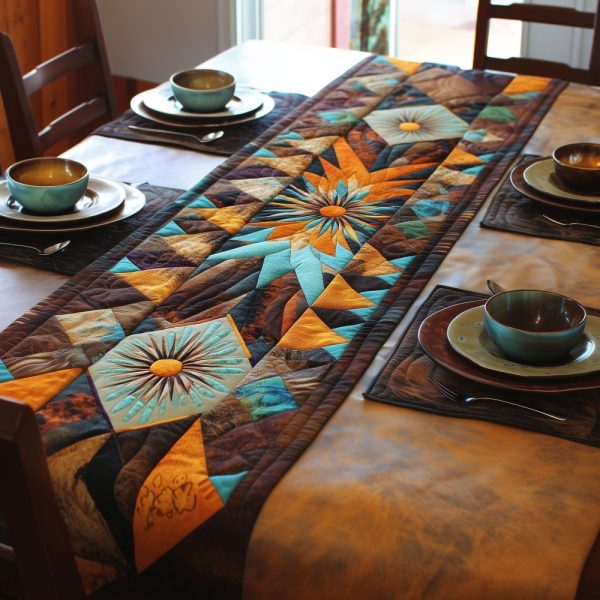 Tribal Echo Quilted Table Runner