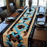 Tribal Geometrics Quilted Table Runner