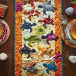 Tropical Turtle Dream Quilted Table Runner