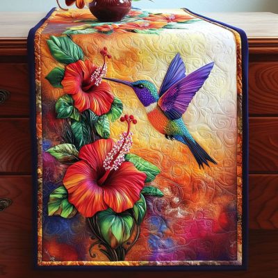 Tropical Colors Quilted Table Runner