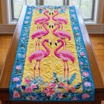 Tropical Flamingo Quilted Table Runner