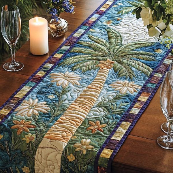 Tropical Trail Quilted Table Runner