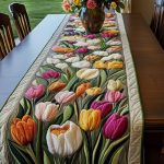Tulip Garden Quilted Table Runner