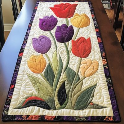Tulip Serenity Quilted Table Runner