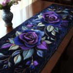 Twilight Roses Quilted Table Runner