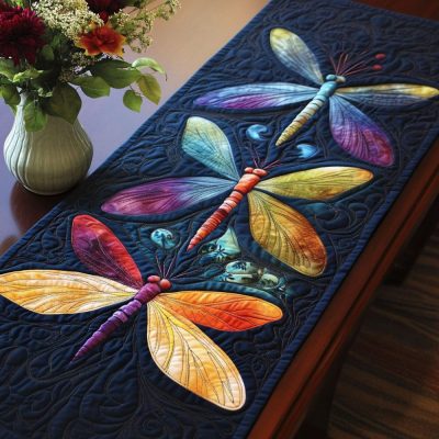 Twilight Wings Quilted Table Runner
