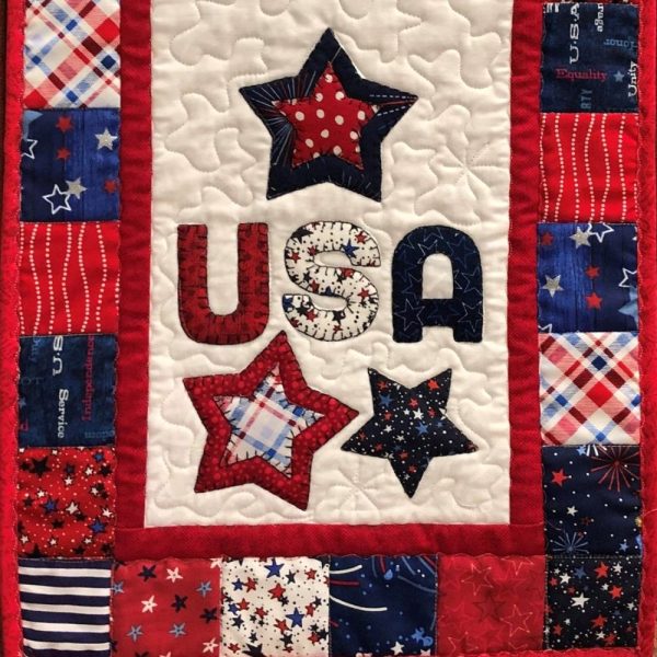 United We Stand Quilted Table Runner