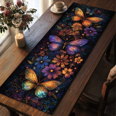 Velvet Flutter Quilted Table Runner