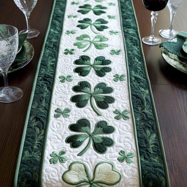 Verdant Bliss Quilted Table Runner
