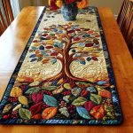 Vibrant Autumn Bliss Quilted Table Runner