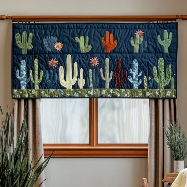 Vibrant Desert Oasis Quilted Valance