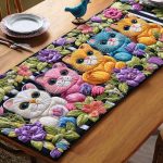 Vibrant Tail Whirl Quilted Table Runner