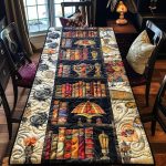 Vintage Bookshelf Quilted Table Runner