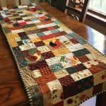 Vintage Chicken Dots Table Runner
