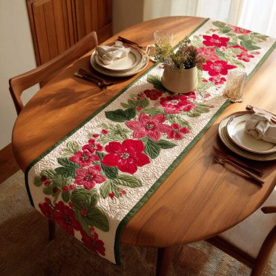 Vintage Petals Quilted Table Runner