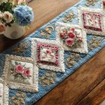 Vintage Rose Meadow Quilted Table Runner