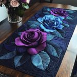 Violet Elegance Quilted Table Runner