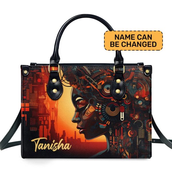 Afrofuturism04 - Personalized Leather Handbag Sb114